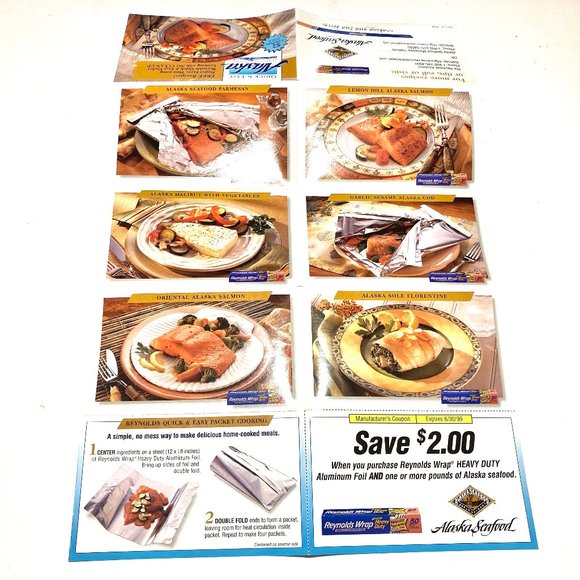 3 Vintage Reynolds Wrap promo Recipe Packets - Picture 4 of 14